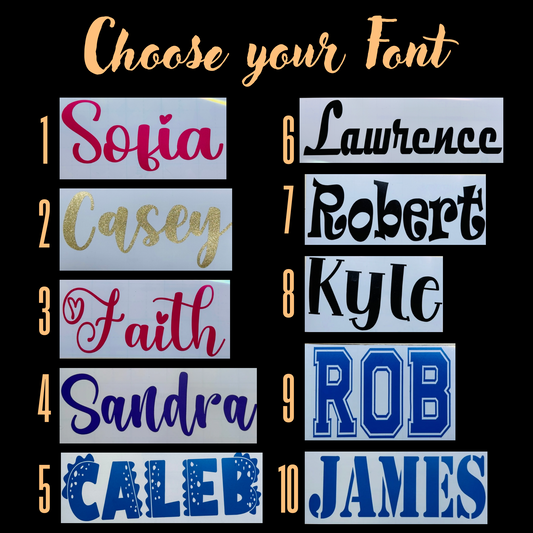 Custom Name Decal